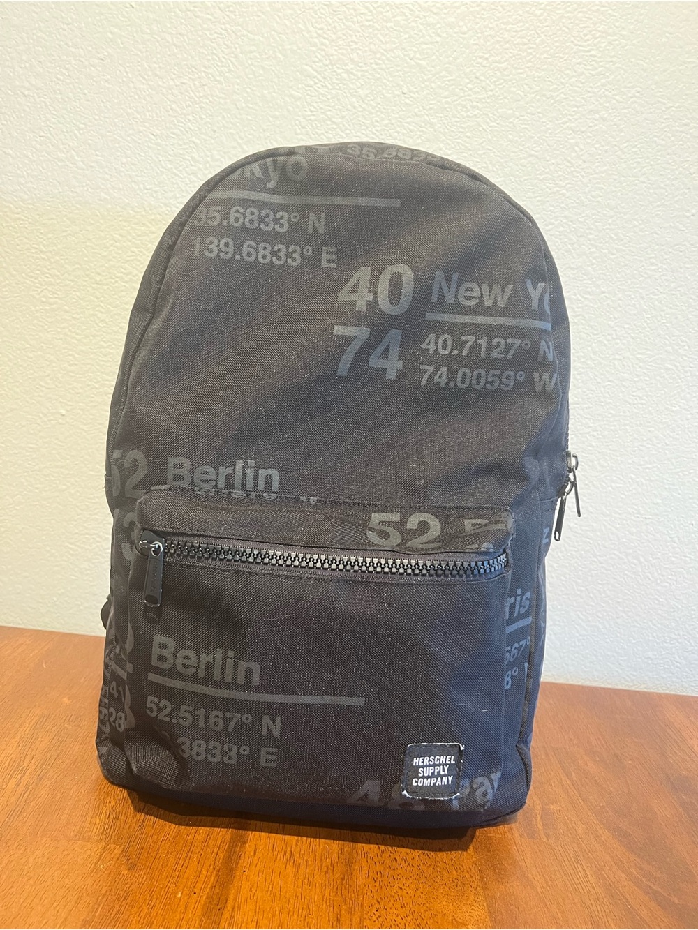 Herschel Supply Company Black Graphic City-Print Backpack